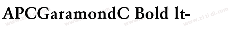 APCGaramondC Bold lt字体转换